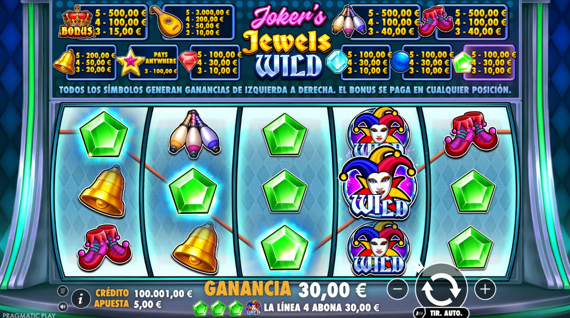Gana en Joker&#x27;s Jewels Wild